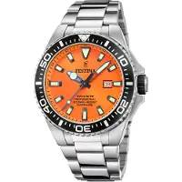 Festina Duikhorloge Diver Collection Horloge, quartz, herenhorloge, roestvrijstalen band, tot 20 bar waterdicht.