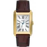 Fossil Analoog horloge 'CARRAWAY' bruin / goud / zwart / wit