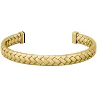 HUGO BOSS Goudkleurige armband met visgraatpatroon