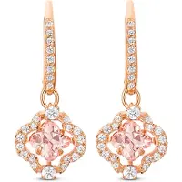 Swarovski Oorbellen rose-goud / transparant