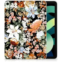 B2Ctelecom Siliconen Hoesje voor iPad Air (2020/2022) 10.9 inch Dark Flowers