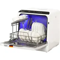 Sommertal SP5 Dual Vaatwasser - Mini Vaatwasser met 6 Wasprogramma's, 360° Reinigingsdeksel, Flexibele Watertoevoer