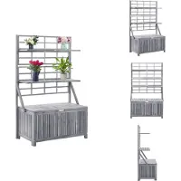 vidaXL Opbergkist met klimrek, 99x55x160 cm, massief acaciahout - Tuinkisten