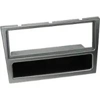 ACV 1-DIN frontpaneeladapter met opbergvak compatibel met Opel Corsa aluminium