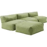 Oviala - Modulaire vaste hoekbank met 3 fauteuils en 1 cactus poef - Mixi