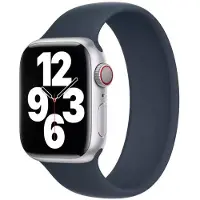 Apple Siliconen solobandje voor de Watch | 44/45/46/49 mm - Maat 3 - Storm Blue