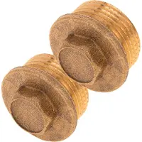 PRIMEMATIK - Pak van 2 stuks 3/4" mannelijke eindplug van verzinkt messing voor waterinstallaties