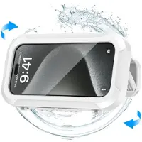 Somstyle Waterdichte Telefoonhouder Douche - Tot 6.8 Inch Telefoonscherm - 360° Rotatie - Smartphone Houder Badkamer - Wit
