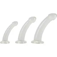 Crystal Clear - anale dildo set - 3-delig - transparant