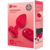 B-Vibe Heart - oplaadbare, draadloze anale vibrator (rood)