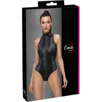 Cottelli Party - body - slangenprint - zwart - M