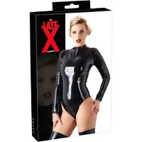 Late-X damesbody met lange mouwen (zwart) - 2XL