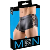 Svenjoyment Underwear - boxershort met zijkant vetersluiting - mat - zwart - M