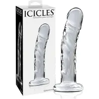 Icicles No. 62 - glazen dildo met penisvorm - transparant