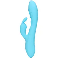Loveline - vibrator met clitorisstimulator konijn - waterdicht - blauw