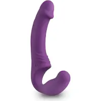 EasyToys - oplaadbare strapless vibrator - zonder harnas - paars