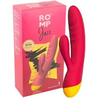 ROMP Jazz - vibrator met clitorisstimulator en G-spot - waterdicht - roze