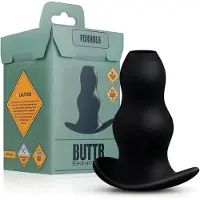 BUTTR - anaal plug dildo hol ontwerp - siliconen zwart