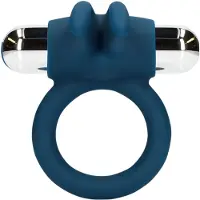 Shots Loveline - vibrerende penisring met konijn - blauw