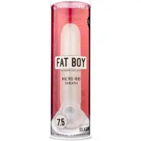 Perfect Fit - Fat Boy Micro Ribbed - penismantel (19 cm, wit)