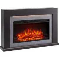 Balderia Elektrische Sfeerhaard Xerxes Donkerbruin 21.8 x 118 x 79.5 cm – 2000 Watt - Realistisch 3D vlammeneffect - Met afstandsbediening