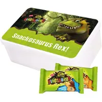 Lotus Dinosaurus collection box - "Snackosaurus Rex!" - 8 koekzakjes - koekjesdoos met Dinosaurus koeken - koek natuur & koek met chocolade - kinderkoeken - 401g
