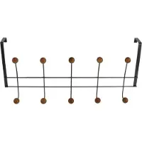 NATURN LIVING Deurkapstok RVS met 10 haken | Deurhaak | Deurhanger | Kapstok deur kapstok | Ophanghaak | Ophangrek | Mat zwart