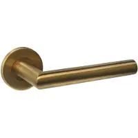 Intersteel deurkruk Q 01 op rozet verdekt ø52x6mm - PVD messing mat
