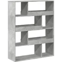 vidaXL kamerscherm 100x33x125,5 cm bewerkt hout betongrijs