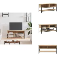 vidaXL Tv-meubel - Tv-meubels - Kast - Dressoir - Tv-meubel 100x35x45 cm bewerkt hout sonoma eikenkleurig