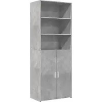 vidaXL Hoge kast 70x42,5x185 cm bewerkt hout betongrijs