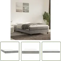 vidaXL Matras - Pocketveringmatras - Pocketveringmatras 120x220x20 cm fluweel lichtgrijs - Fluweel - Ligcomfort - Slapen
