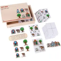 Educo Mini Midi Maxi - Houten speelgoed - Houten puzzel - Educatief speelgoed - Kinderspeelgoed - Incl. opbergkist - Vanaf 4 jaar