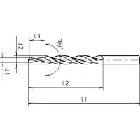 Würth - Meerfasenboor HSS DIN 8376 medium 180° - Meerfasenboor, DIN 8376 RN medium, 180° x 1 st