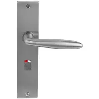 In-Door Deurklink Sigaar model Massief rvs Op langschild WC63/8
