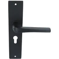 In-Door Deurklink Basis Wig Massief zwart Op langschild PC55