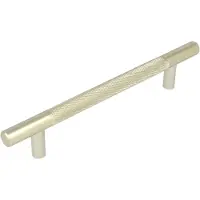 Online Deurbeslagshop Meubelgreep geribbeld 128 mm aluminium goud