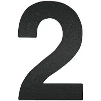 Artitec Huisnummer 2 120 mm mat zwart