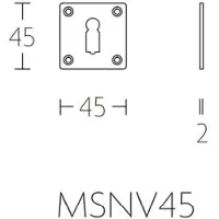 Formani Sleutelplaatje TIMELESS MSNV45 messing ongelakt