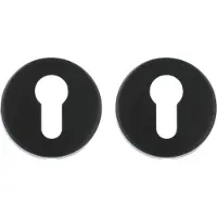 ODShop cilinderplaatjes Modern rond mat zwart