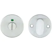 P & E P+E Rozet toilet-/badkamersluiting rond ø55x2mm met 8mm stift rvs geborsteld