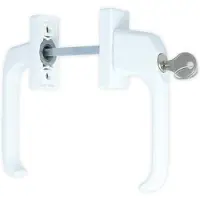 FAM Schuifdeurbeslag afsluitbaar zamak wit