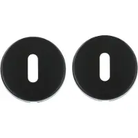 ODShop sleutelplaatjes Modern rond mat zwart