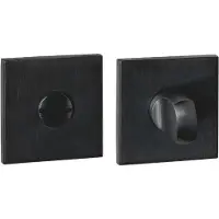 Intersteel WC-sluiting vierkant verdekt 53x53x6mm - met stift 6-8mm - PVD zwart