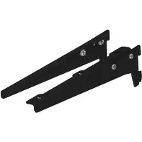 Dolle Set van 2 dragers verstelbaar 250 mm zwart gelakt
