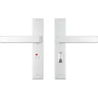 Axa binnendeurbeslag Edge WC63/8 met deurklink Riga aluminium F1