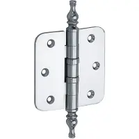 Artitec Kogellagerscharnier 76x76 ronde hoek vaas glans chroom