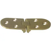 AMIG Klepscharnier ovaal 81 x 35 x 2,5 mm mat messing