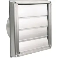 Starx Buitenrooster | | Ø 150 mm (Lamellen, RVS, Zilver)