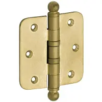 Artitec Mi Satori Kogellagerscharnier ronde hoek bol 89x89mm messing antiek